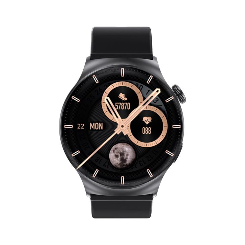 smartwatch dt4 mate - Μαύρη κάσα / Μαύρο λουρί σιλικόνης