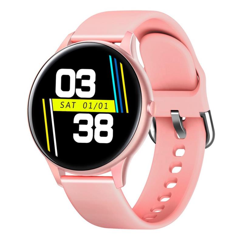 Smartwatch K21 - Ροζ κάσα / Ροζ λουρί σιλικόνης