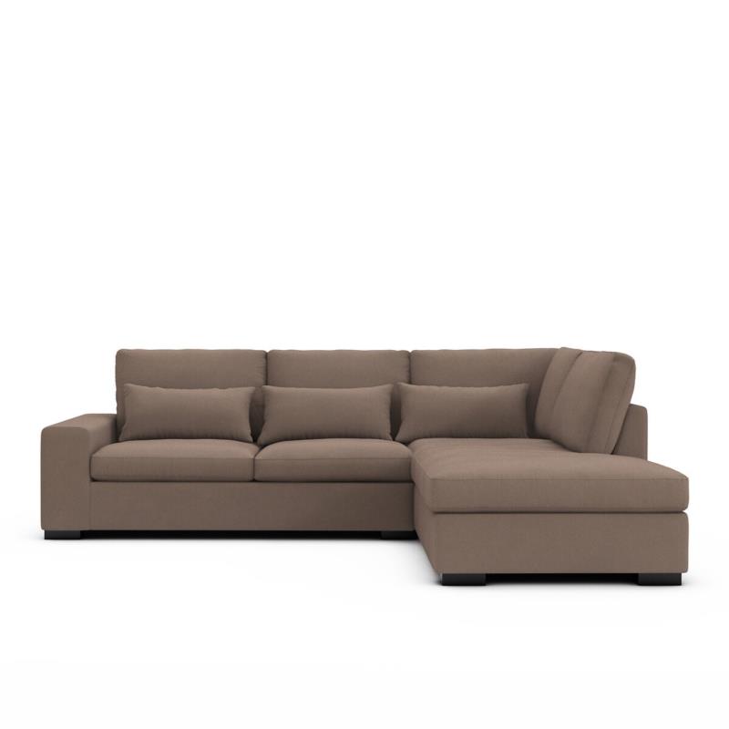 Γωνιακός καναπές-κρεβάτι από βαμβάκι με τεχνολογία Bultex Μ208xΠ245xΥ80cm