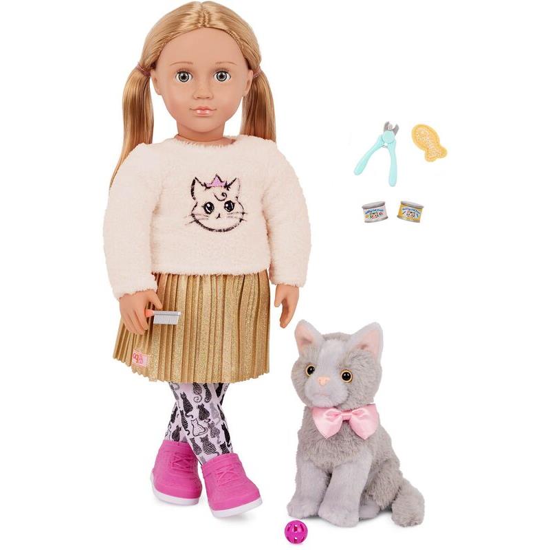 Our Generation Κούκλα Melena With Pet Kitten Mittens (BD31479Z)