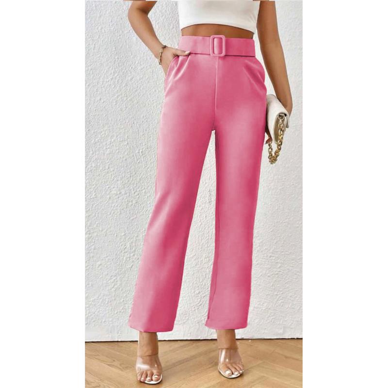 Παντελόνι ελαστικό ψηλόμεσο σε ίσια γραμμή - Barbie Pink (Ροζ)