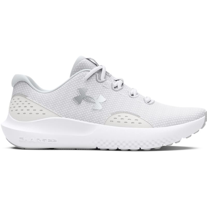 Under Armour - 3027007 UA W CHARGED SURGE 4 - White/Distant Gray/Metallic Silver