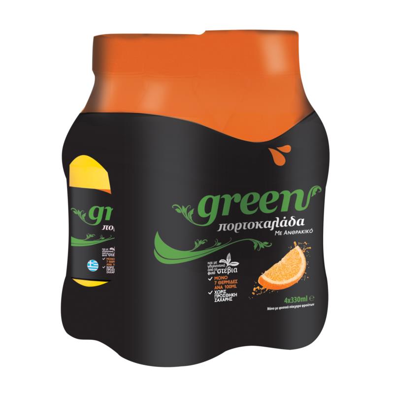 Πορτοκαλάδα Green (4x330 ml)