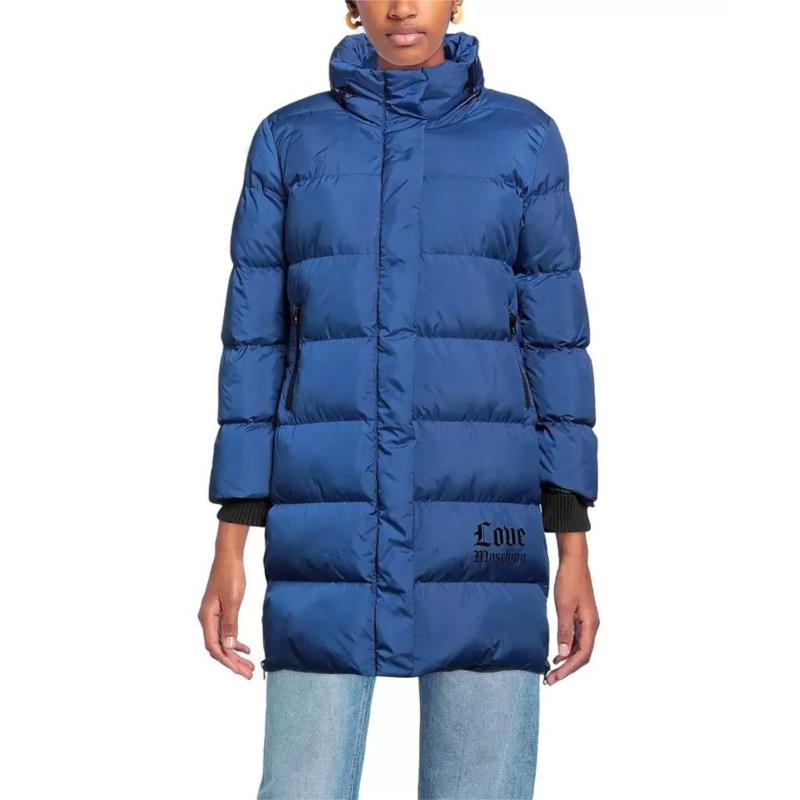 Love Moschino Blue Polyester Jackets & Coat LO-10230 IT40