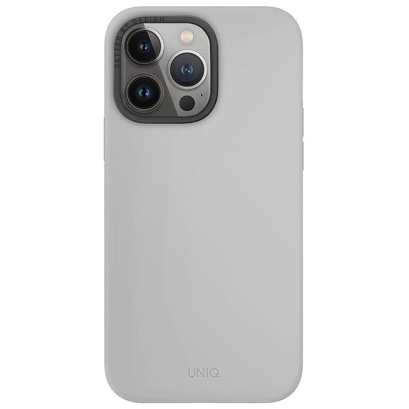 Uniq Lino Hue θήκη για iPhone 15 Pro Max. Chalk Grey