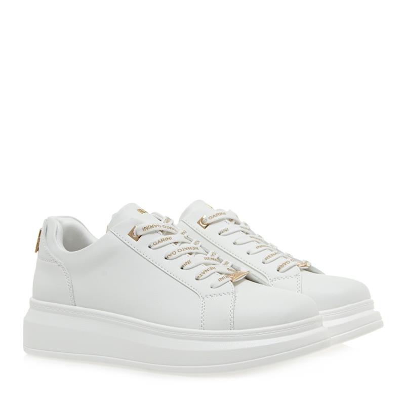 Renato Garini Γυναικεία Παπούτσια Sneakers 658-19R Λευκό Χρυσό S119R6582948