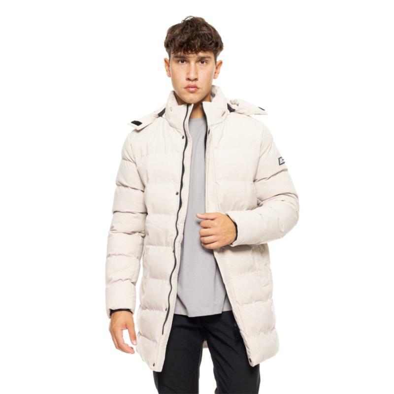 Biston fashion ανδρικό demi μπουφάν με αποσπώμενη κουκούλα OFF WHITE 50-201-007-010-M