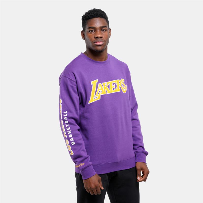 Mitchell & Ness NBA Los Angeles Lakers There And Back Fleece Crew Ανδρική Μπλούζα Φούτερ (9000181407_3149)