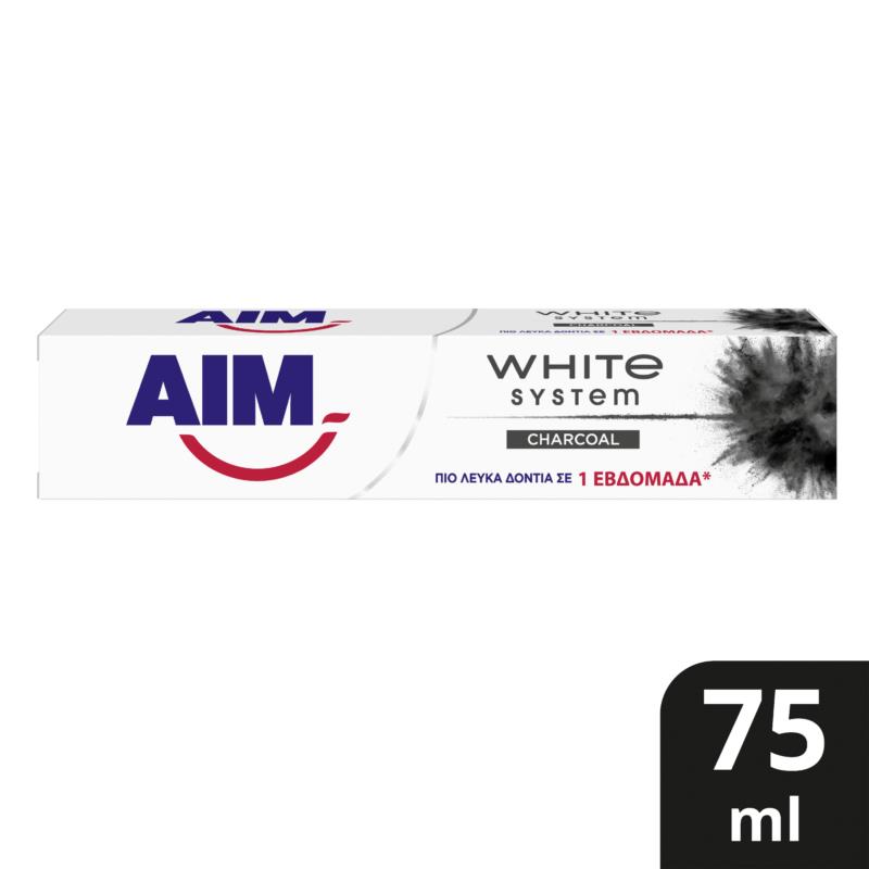 Οδοντόκρεμα White system Charcoal Aim (75ml)