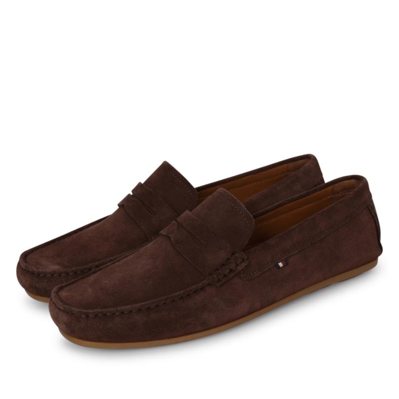 Tommy Hilfiger CASUAL SUEDE DRIVER Καφέ σκούρο