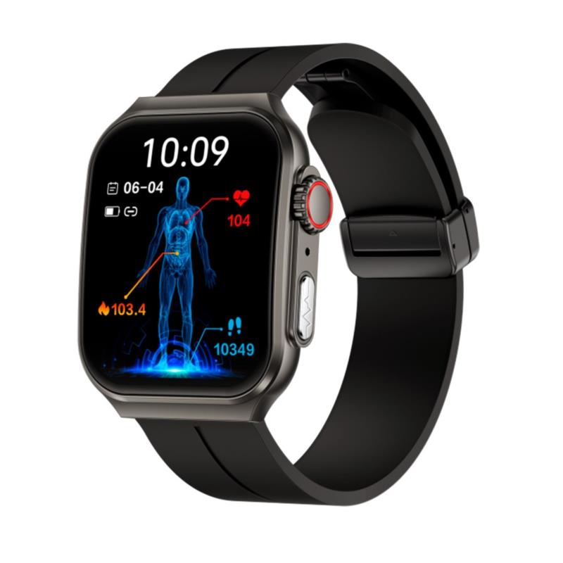 smartwatch NX15 - Μαύρη κάσα / Μαύρο λουρί σιλικόνης