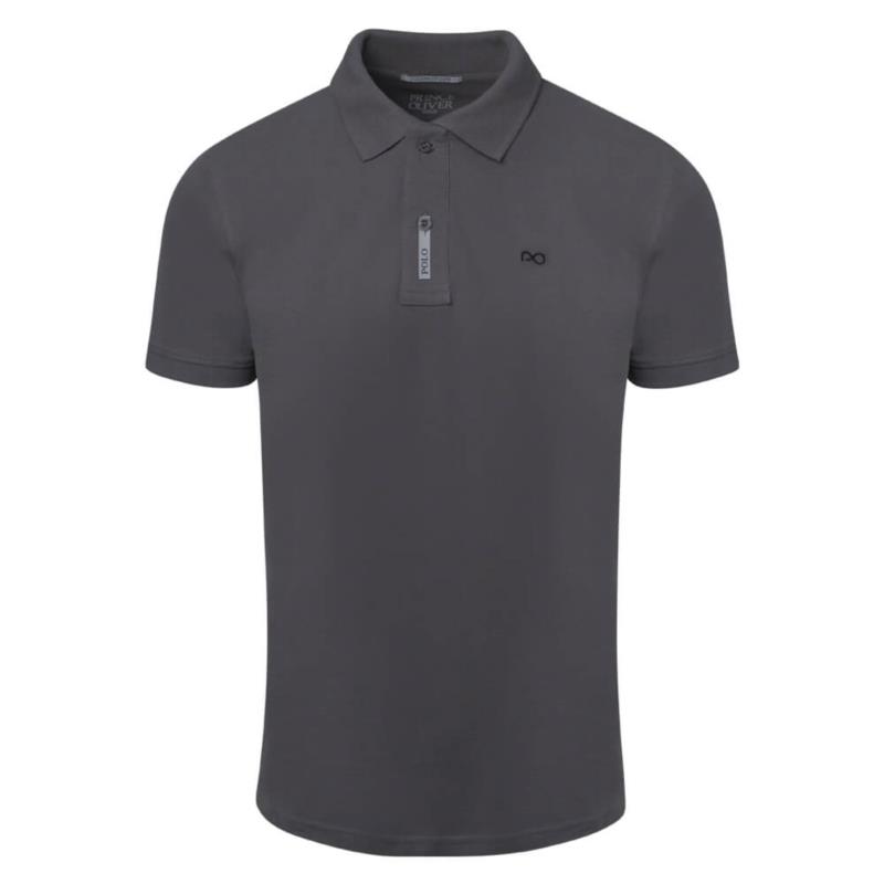 Brand New Polo Double Pique Ανθρακί 100% Cotton (Regular Fit)