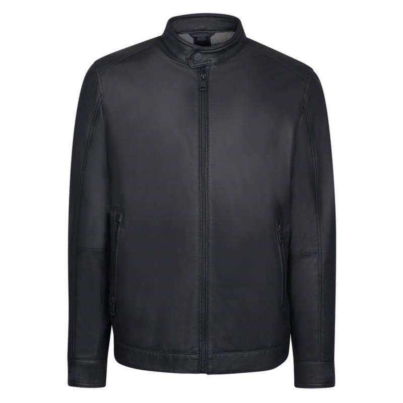 Racer Jacket Μαύρο 100% Leather (Modern Fit) New Arrival