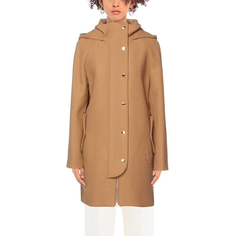 Love Moschino Brown Wool Vergine Jackets & Coat IT48