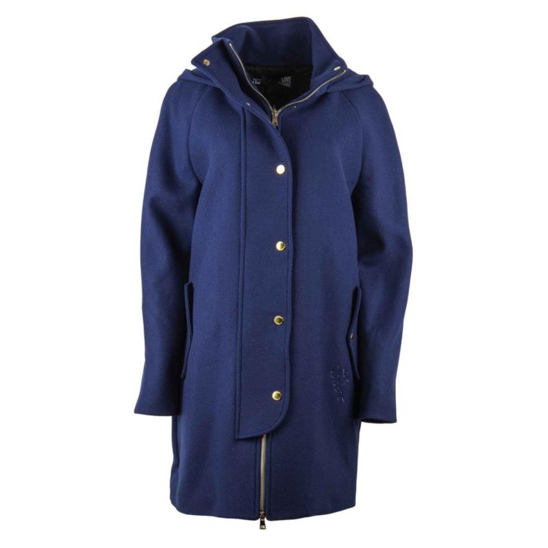 Love Moschino Blue Wool Vergine Jackets & Coat IT44