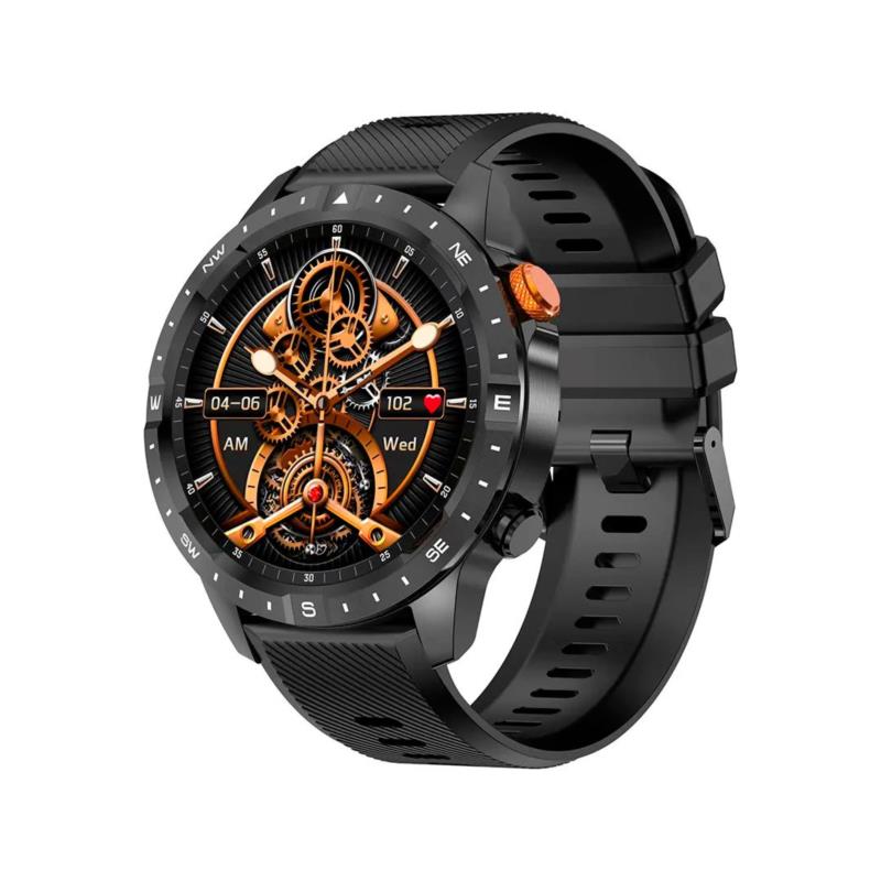 Smartwatch AK57 - Μαύρη κάσα / Μαύρο λουρί σιλικόνης