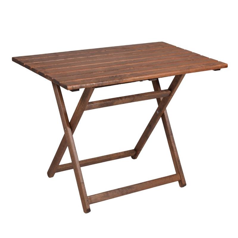 Τραπέζι πτυσσόμενο Klara Megapap από ξύλο οξιάς σε χρώμα καρυδί εμποτισμού 100x60x71εκ. - MegaPap - 0033902