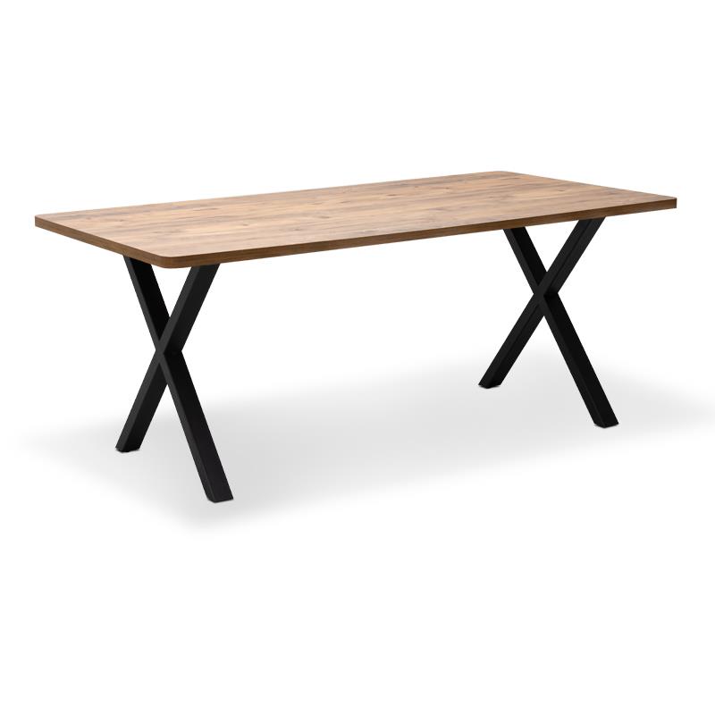 Τραπέζι Jeremy Megapap Mdf - μεταλλικό χρώμα ακακίας 160x80x75εκ. - MegaPap - 0212174