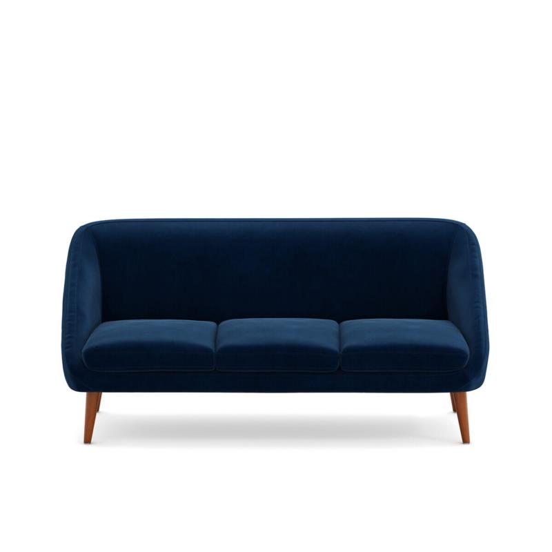 Τριθέσιος καναπές από βελούδο Μ80xΠ183xΥ80cm