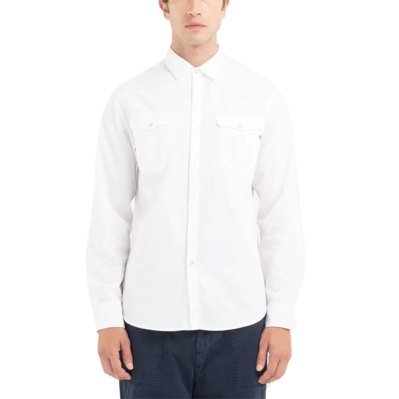 COTTON TWILL SHIRT MEN REPLAY