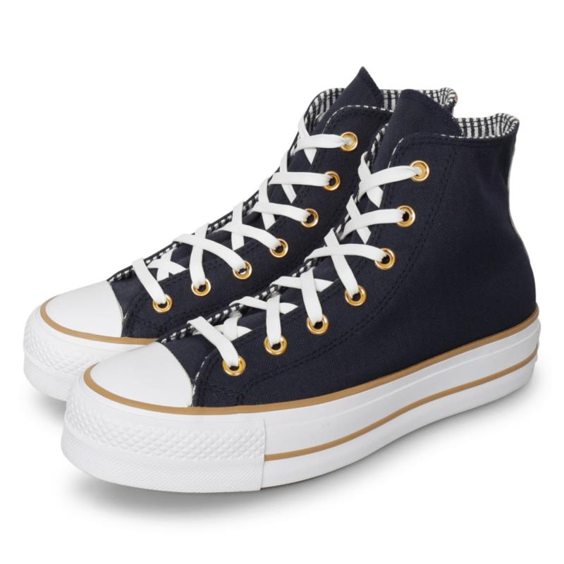 Converse CTAS LIFT HI PLATFORM HERRINGBONE Σκούρο Μπλε