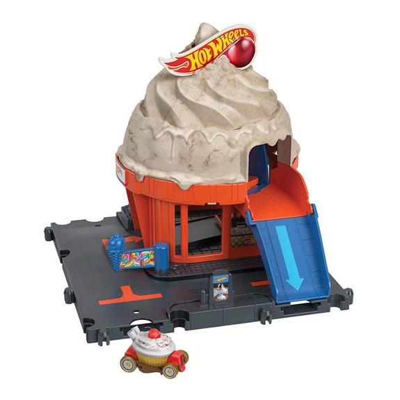 Mattel Hot Wheels City Πίστα Downtown Ice Cream Swirl - HKX38