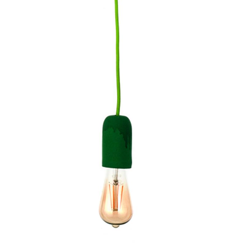 InLight Κρεμαστό φωτιστικό πράσινο από τσιμέντο Ε27 Φ5Χ10cm (4368-Πράσινο)