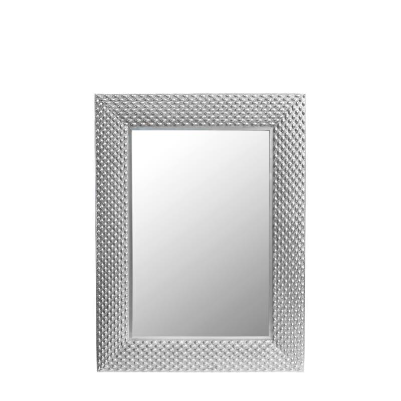 Zen Collection Καθρέπτης Τοίχου Resin Ασημί 60x90cm 48566