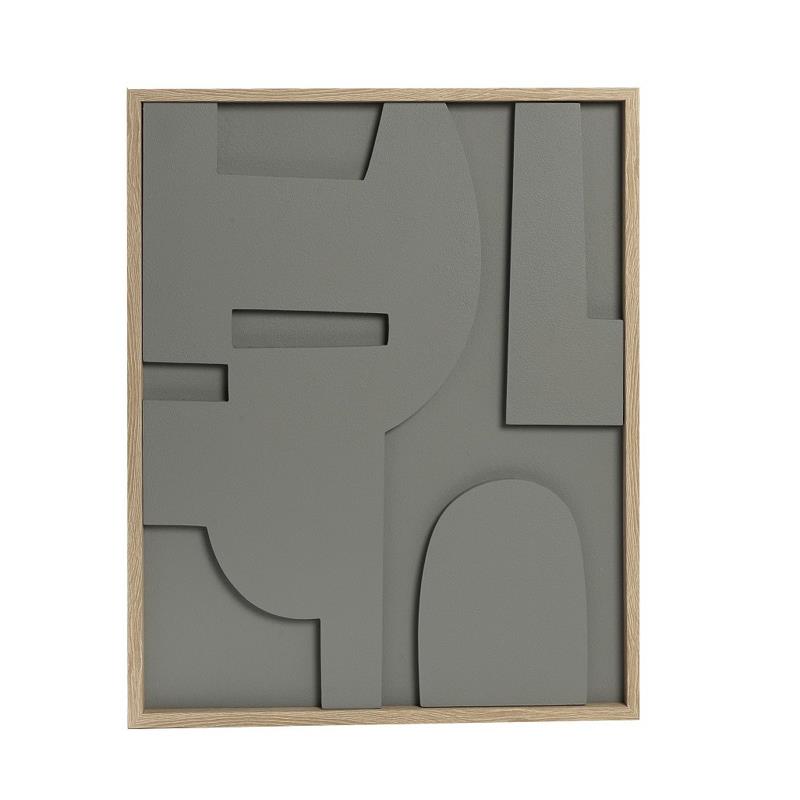 Πίνακας σε 3D Καμβά Γκρι PVC/MDF 40x2.2x50cm FAL110 Espiel