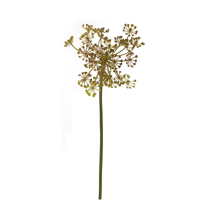 ZAROS Διακοσμητικό κλαδί καφέ με πράσινα άνθη για συνθέσεις 70cm FL017
