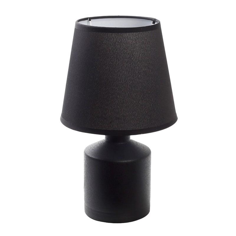 Επιτραπέζιο Φωτιστικό Μονόφωτο Κεραμικό Μαύρο με Μαύρο Καπέλο Ε14 Φ16.5x27.5cm HAP317 Espiel