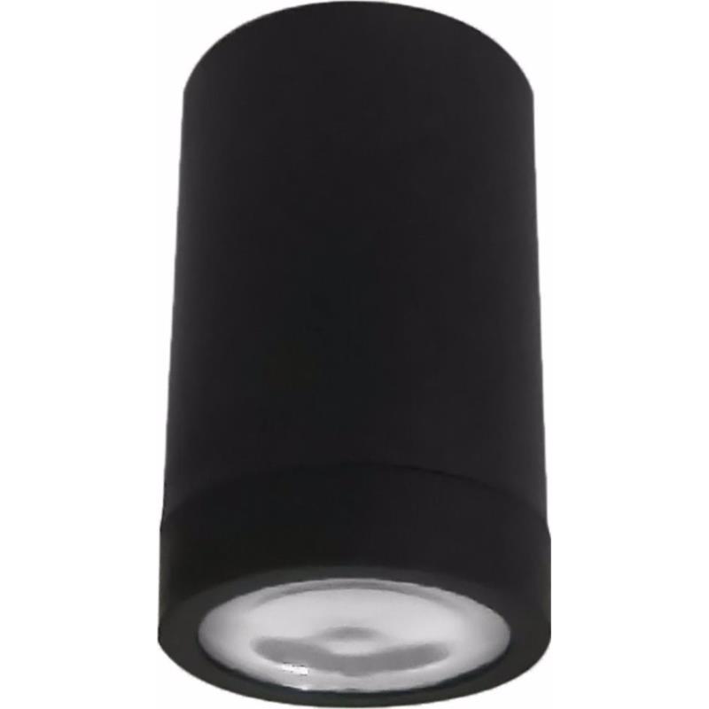 Heronia Σπότ Οροφής Εξωτερικού Χώρου Πλαστικό C-01CE Μαύρο GU10 LED 6Χ10cm 15-0070