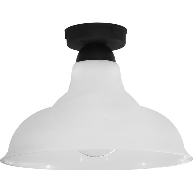 Heronia Πλαφονιέρα Οροφής Πλαστικό PUBLIC CE Μαύρο/Λευκό E27 28,5Χ19,5cm 35-00025