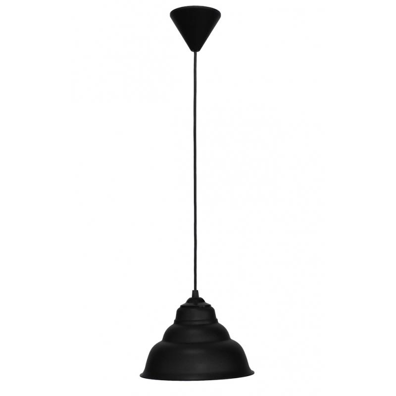 Heronia Κρεμαστό Φωτιστικό Οροφής PUBLIC/20 1/L Μονόφωτο Πλαστικό Μαύρο Ε27 Φ20x90cm 35-0059