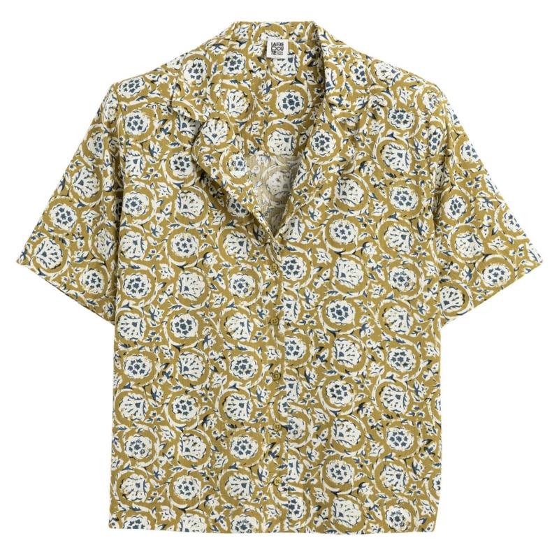 Φλοράλ πουκάμισο με πέτο γιακά