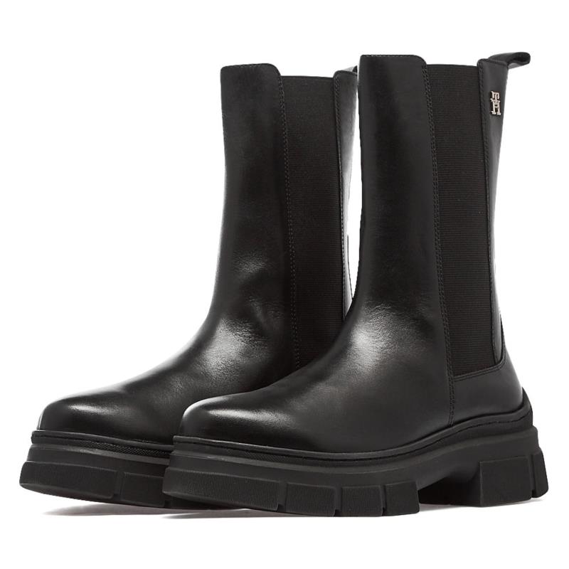 Tommy Hilfiger - Tommy Hilfiger Essential Leather Chelsea Boot FW0FW07490 - 00873