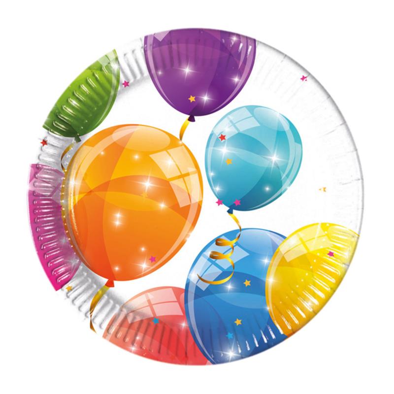 Πιάτα Χάρτινα Μέσαια Sparkling Balloons Next Generation 20cm Kokliko (8τεμ)