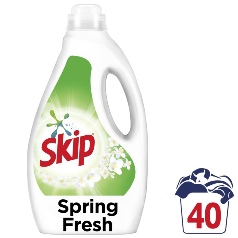 Υγρό απορρυπαντικό πλυντηρίου ρούχων Spring Fresh Skip (40μεζ)