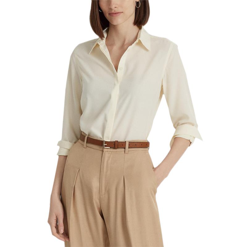 REGULAR FIT CREPE SHIRT WOMEN LAUREN RALPH LAUREN