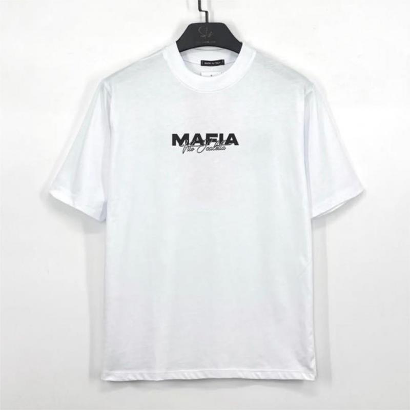 Ανδρική λευκή κοντομάνικη μπλούζα Made in Italy