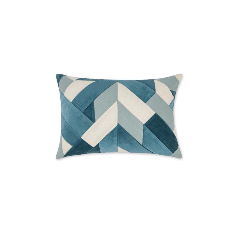 Coincasa διακοσμητικό μαξιλάρι με γεωμετρικό σχέδιο 50 x 35 cm - 007395162 Μπλε