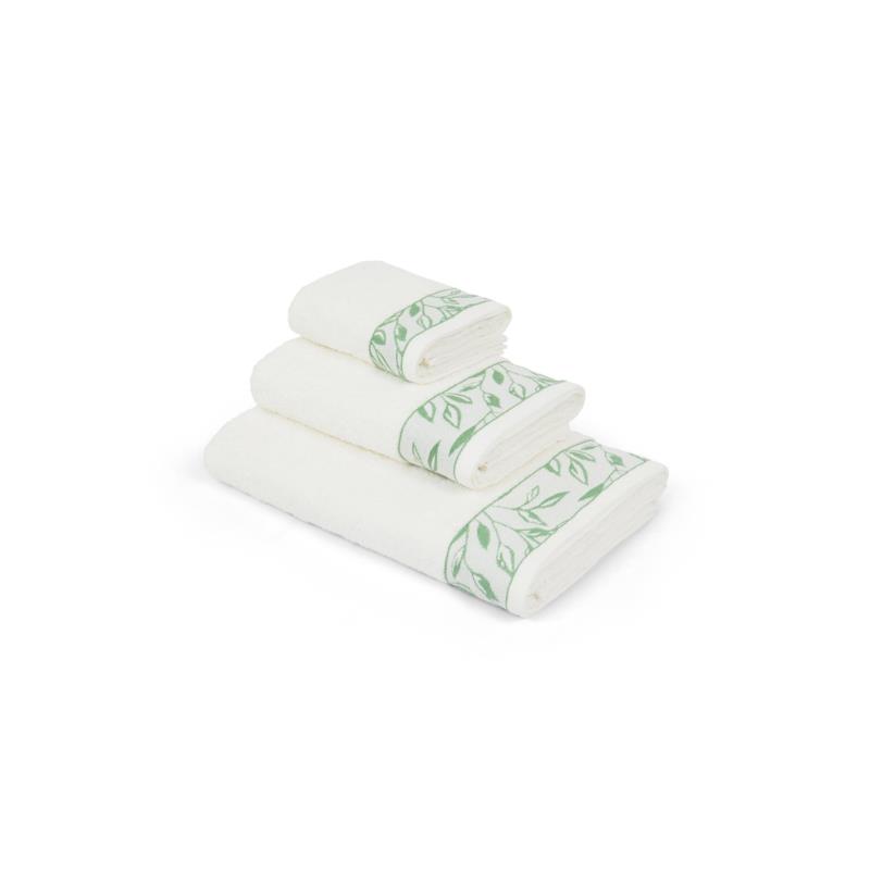 Coincasa σετ πετσέτες μπάνιου βαμβακερές με jacquard τελείωμα 60 x 40 cm - 100 x 50 cm - 140 x 70 cm - 007396736 Λευκό