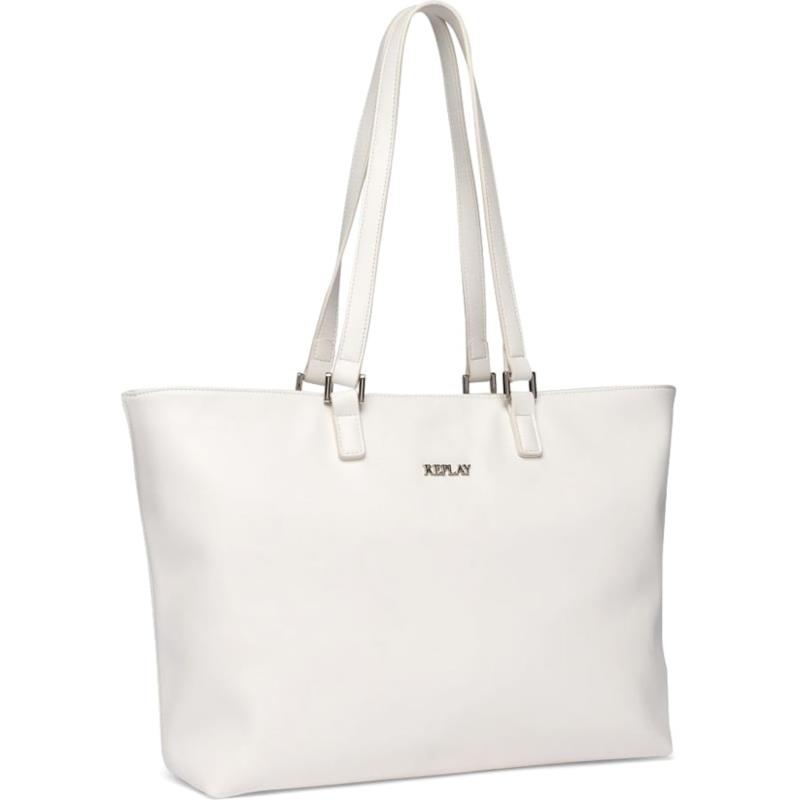 REPLAY λευκή τσάντα ώμου FW3333