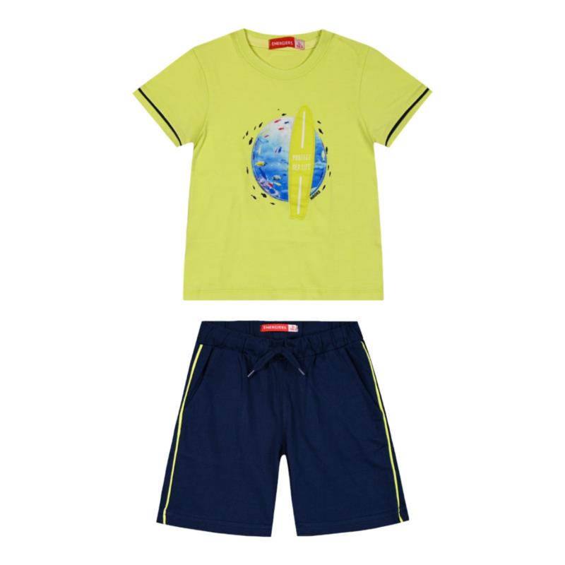 Energiers Παιδικό μακό σετ 2 τεμάχια με τύπωμα στην μπλούζα για αγόρι ΜΠΛΕ 12-224150-0