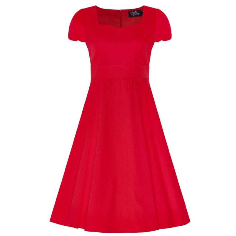 vintage φόρεμα allday chic Claudia κόκκινο