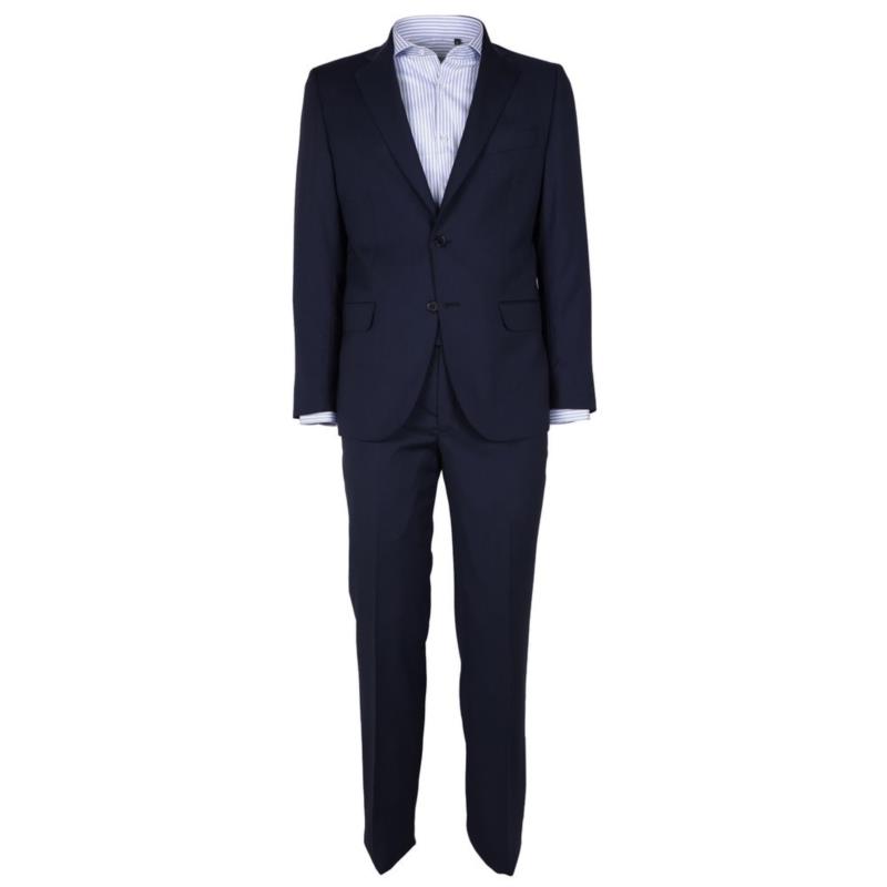 Made in Italy Blue Wool Vergine Suit IT52