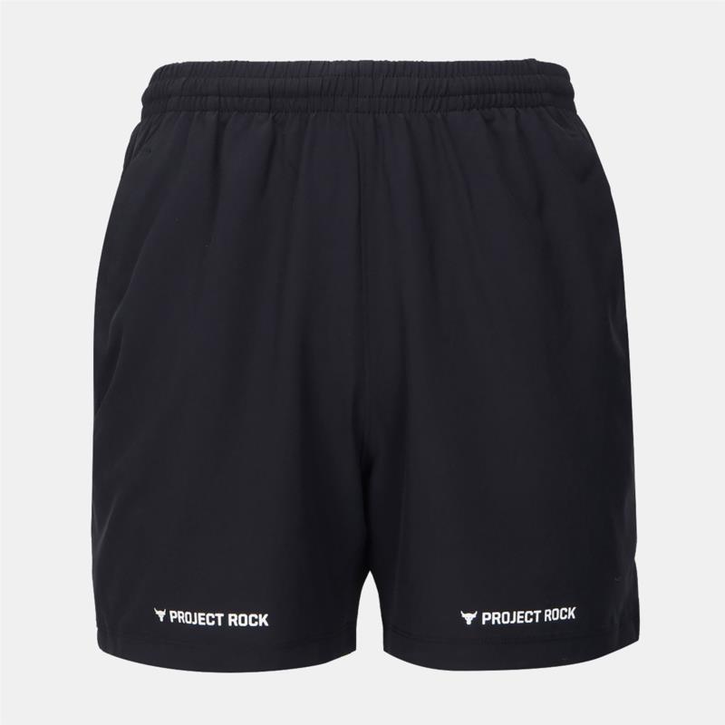UNDER ARMOUR PROJECT ROCK ULTIMATE 5" TRAINING SHORTS ΜΑΥΡΟ