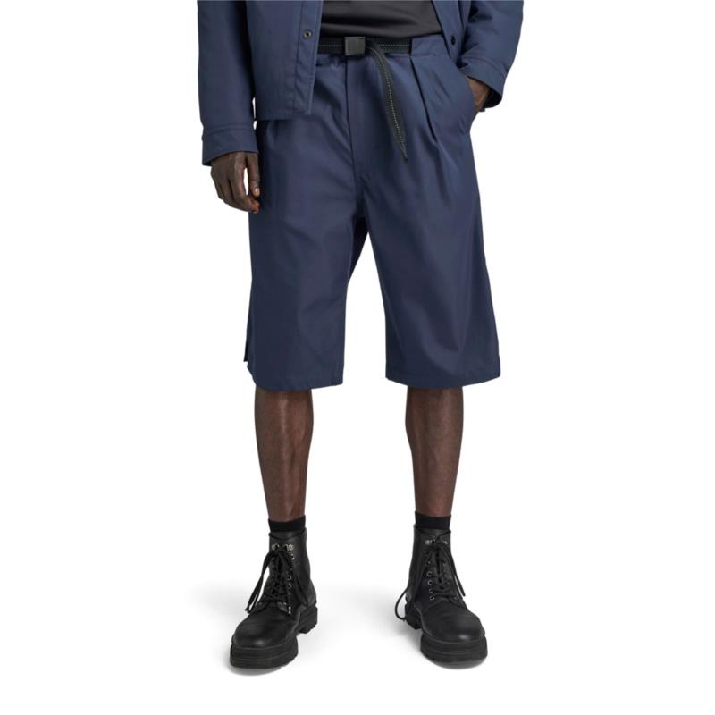 PLEATED BELTED CHINO SHORTS MEN G-STAR RAW