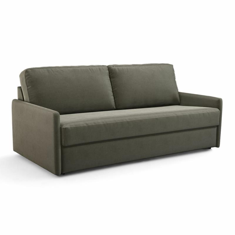 Καναπές-κρεβάτι από βελούδο με λάτεξ στρώμα Μ98xΠ176xΥ90cm