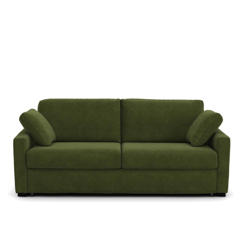 Καναπές-κρεβάτι από βελούδο με λάτεξ στρώμα Μ98xΠ205xΥ85cm